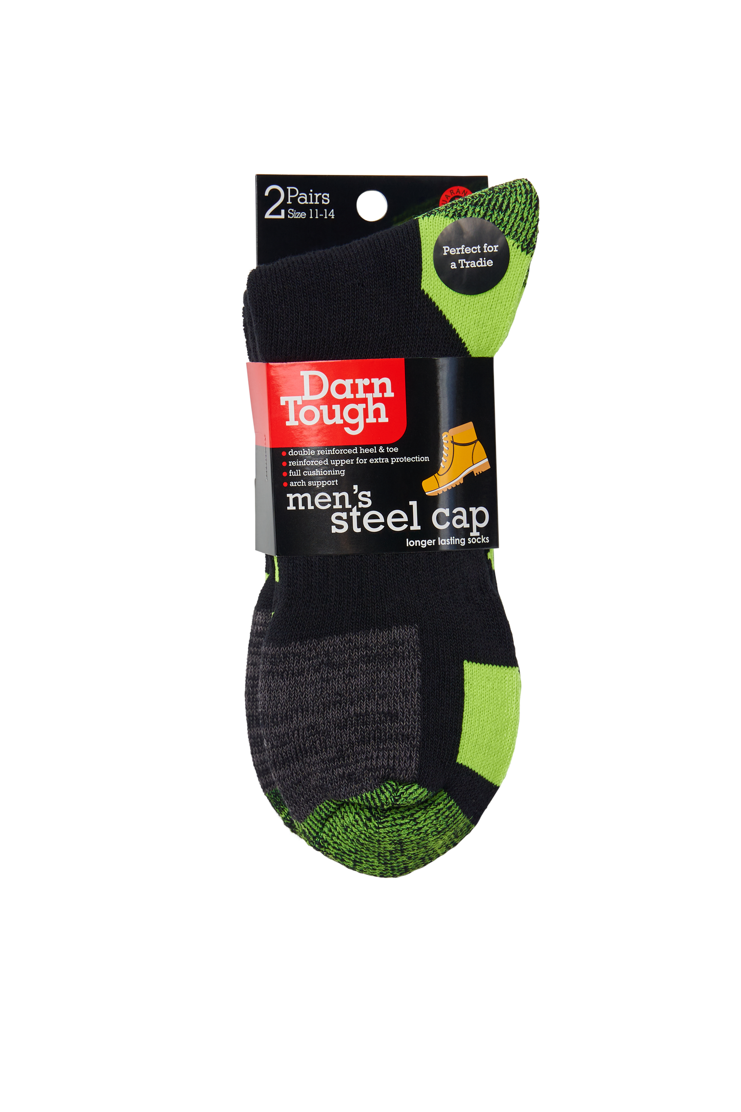 Darn Tough Men's Steel Cap Work Socks in Green