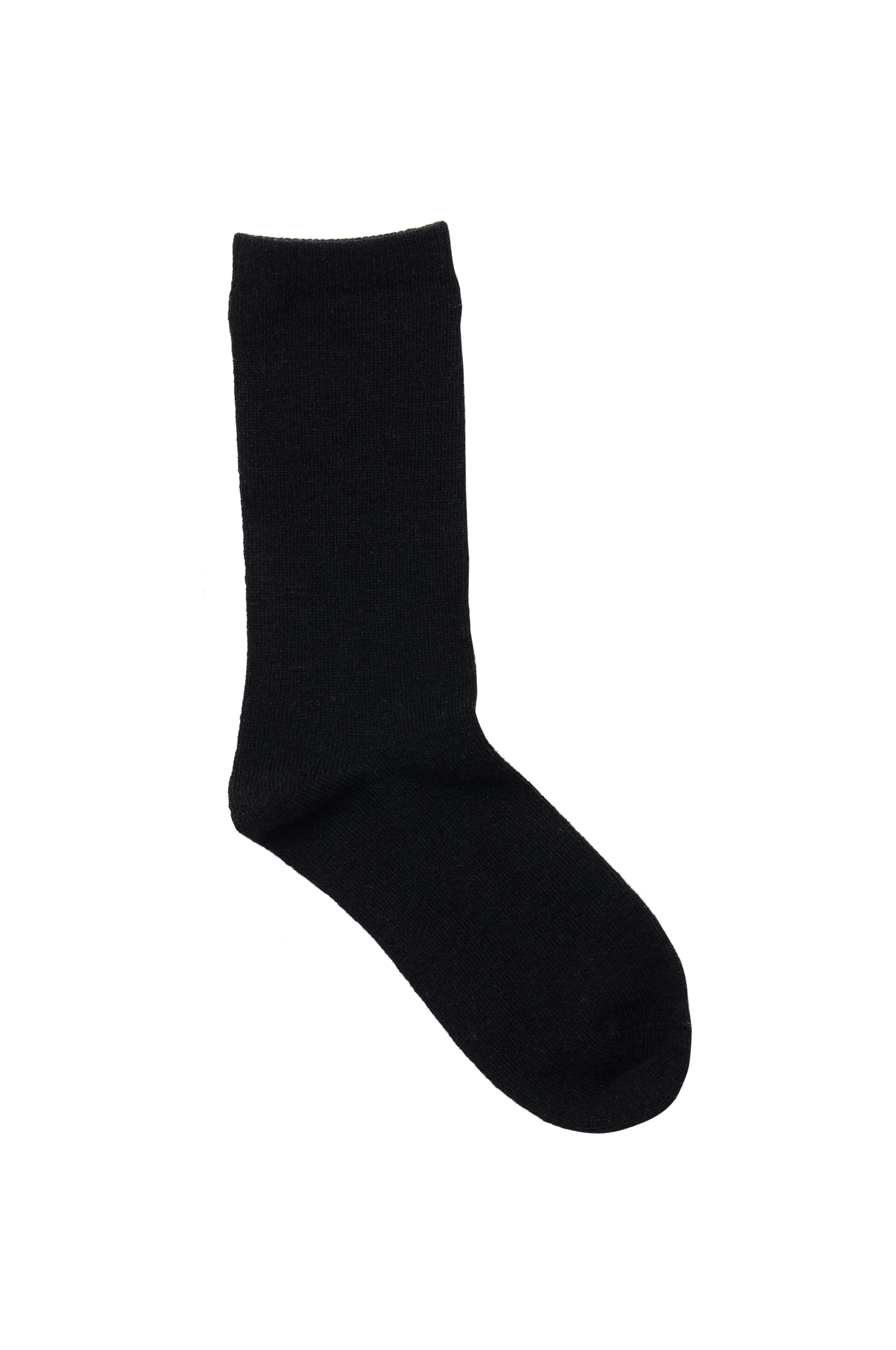 Side of Simon de Winter Women's Plain Wool Crew Socks in Black