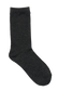Side of Simon de Winter Women's Plain Wool Crew Socks in Dark Grey Marle