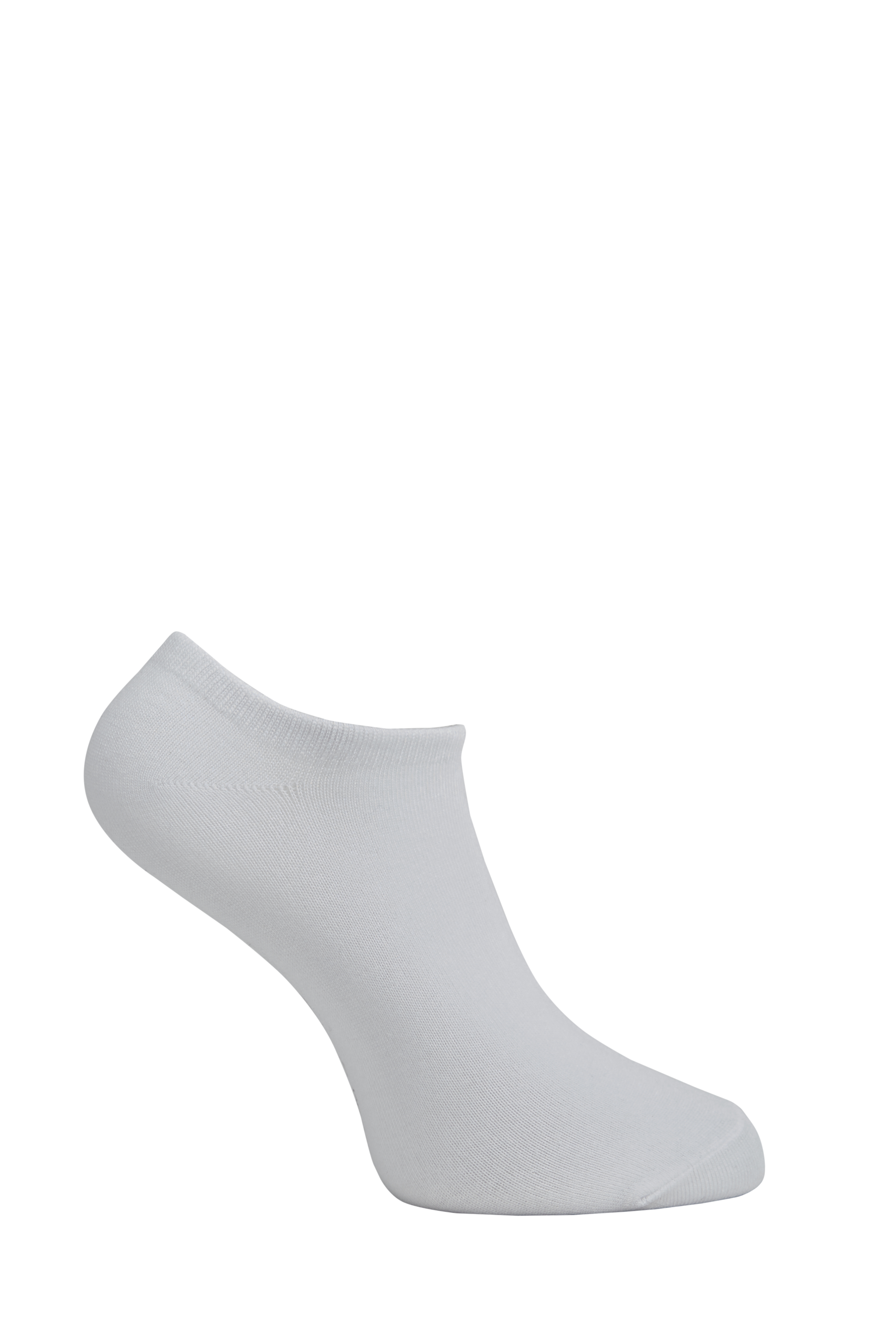Side heel of Simon de Winter Women's Plain Viscose From Bamboo No Show Socks in White