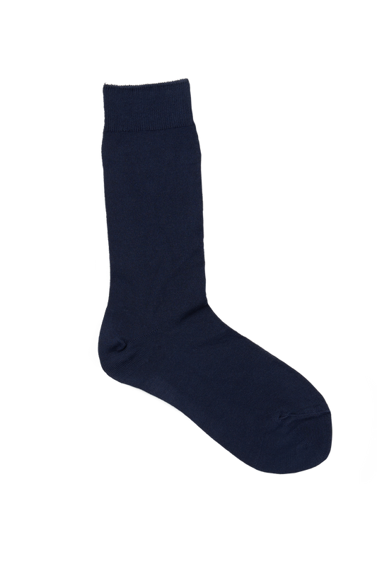 Simon de Winter Women's Plain Comfort Crew Socks in French Navy