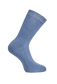 Side heel of Simon de Winter Women's Plain Comfort Cotton Crew Socks in Denim Light Blue