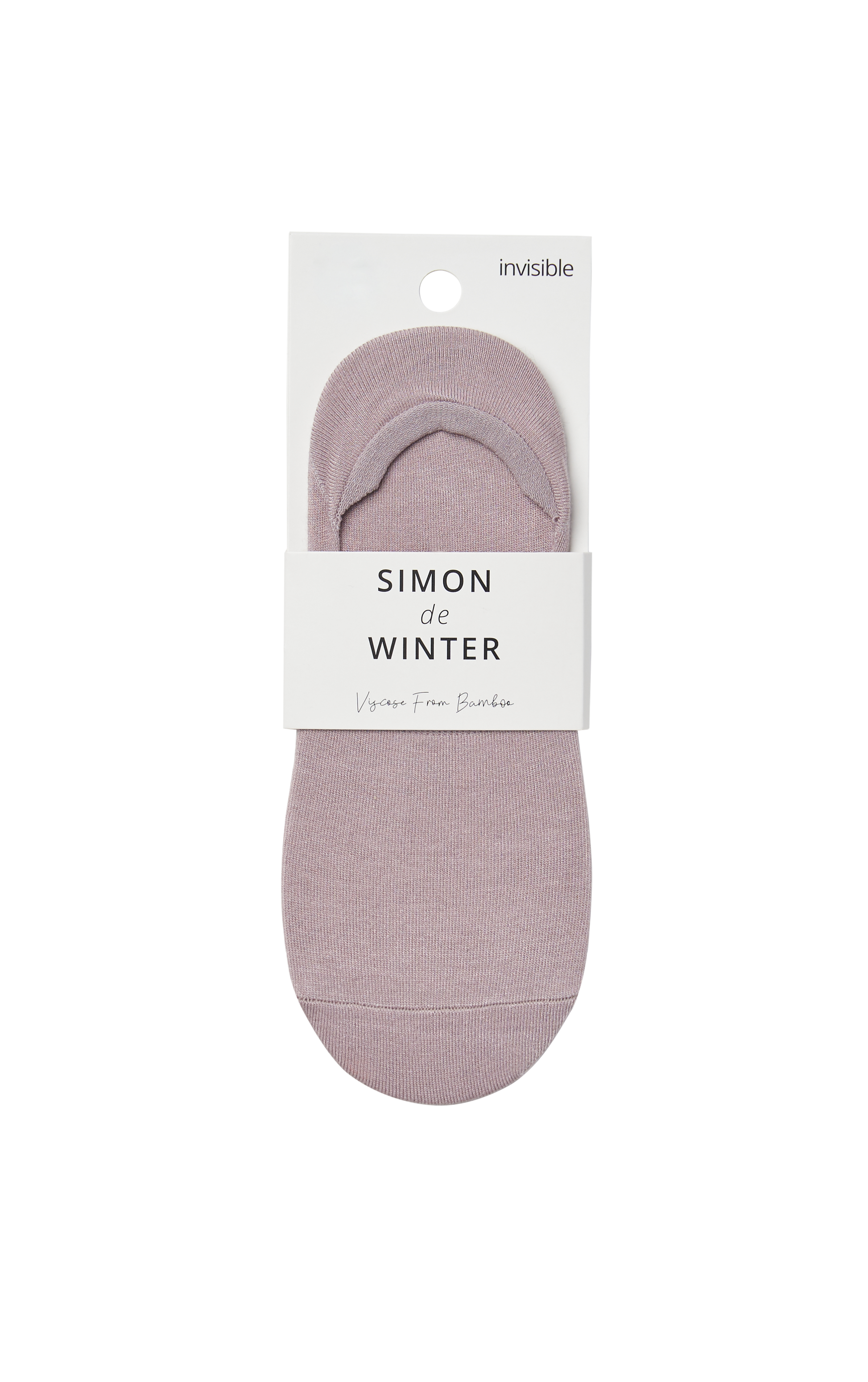 Simon de Winter Women's Plain Viscose From Bamboo No Show Socks in Opal Grey