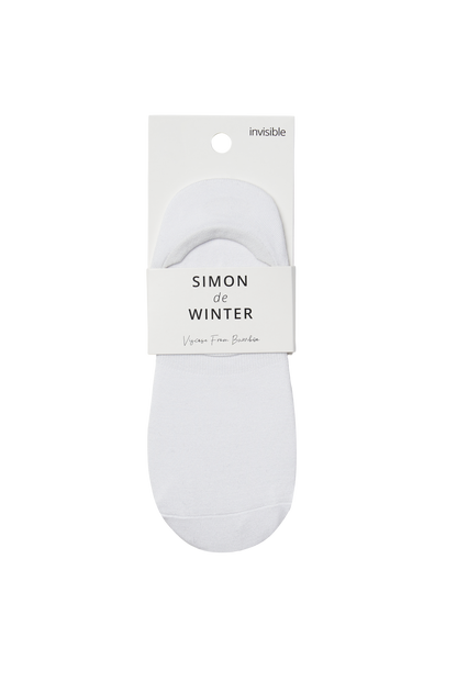 Simon de Winter Women's Plain Viscose From Bamboo No Show Socks in White