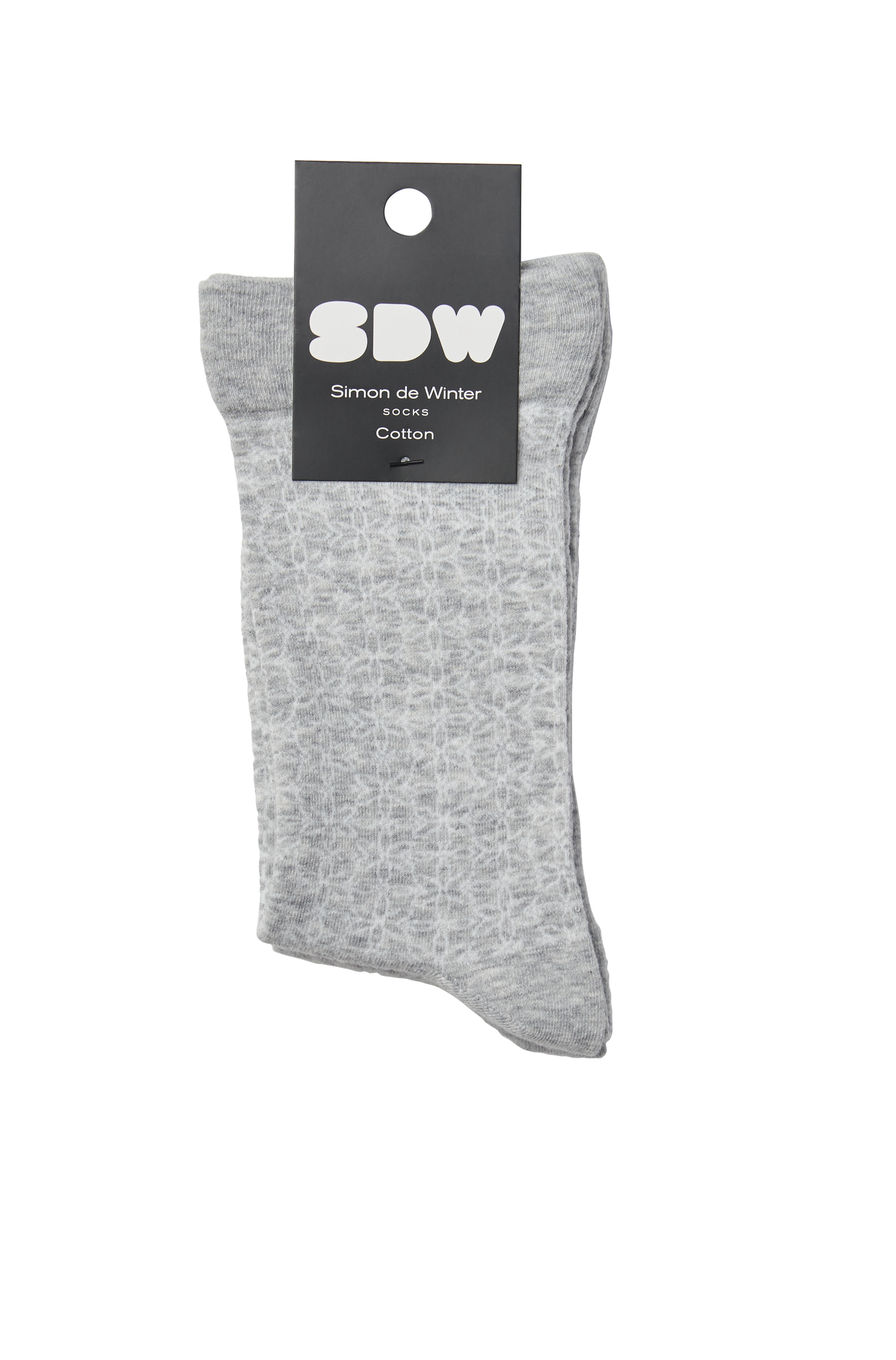 Simon de Winter 2 Pack Women's Circulation Comfort Cotton Crew Socks in Cool Grey Marle