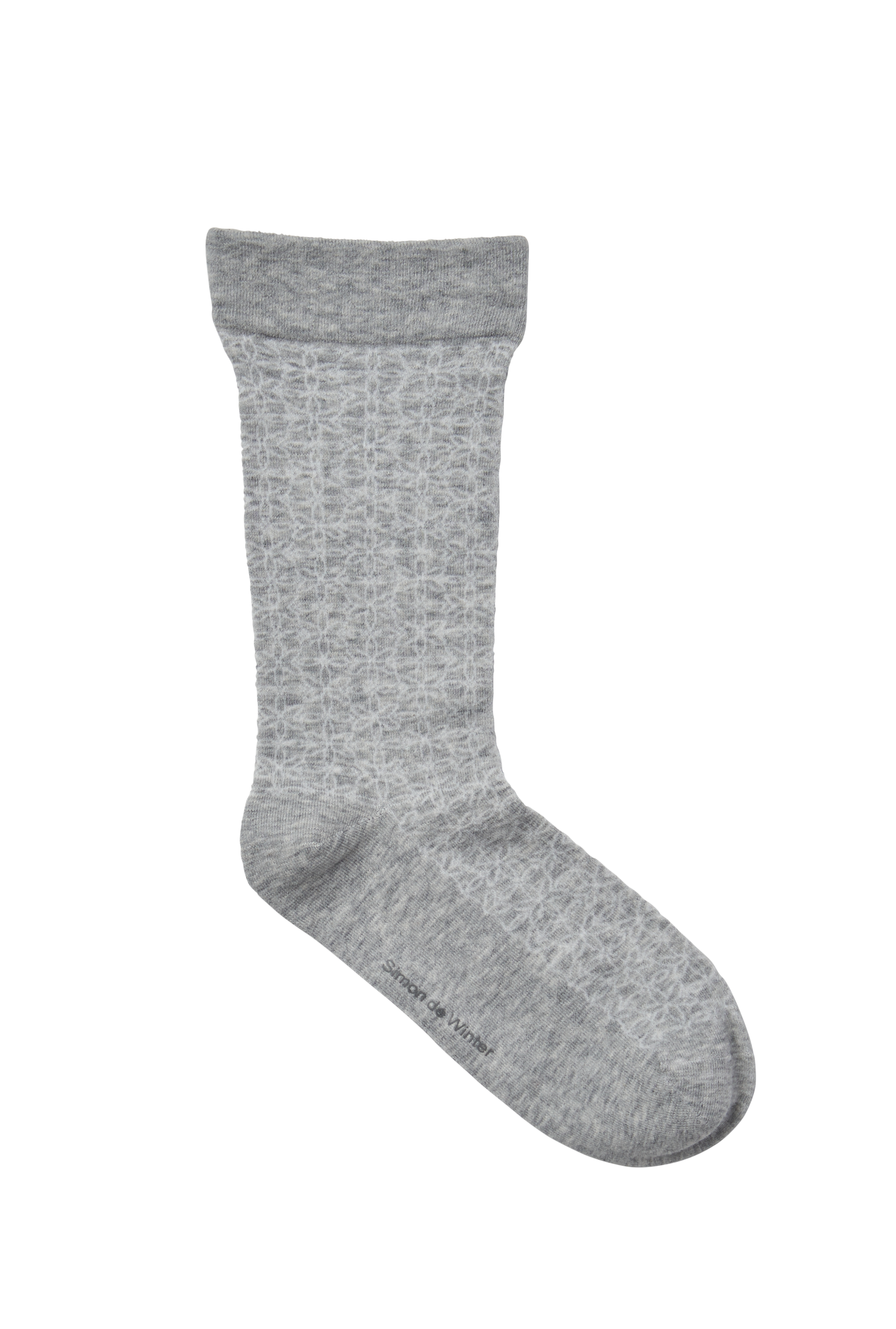 Side of Simon de Winter Women's Circulation Comfort Cotton Crew Socks in Cool Grey Marle