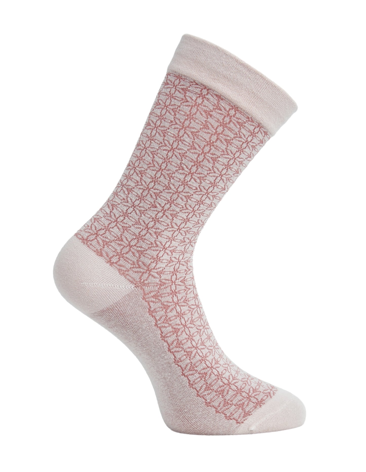 Side of Simon de Winter Women's Circulation Comfort Cotton Crew Socks in Smokey Rose