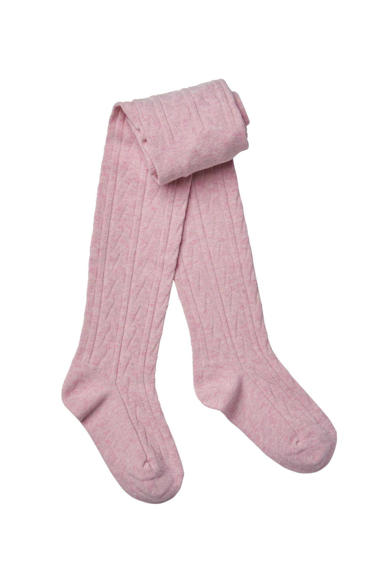 Pair of Simon de Winter Kids Cable Tights in Baby Pink