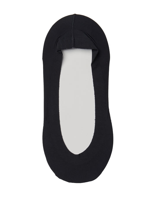 Top of Simon de Winter Women's Laser Cut Footlet Socks in Black