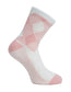 Side heel of Simon de Winter Women's Check Plush Lined Home Socks in Soft Pink