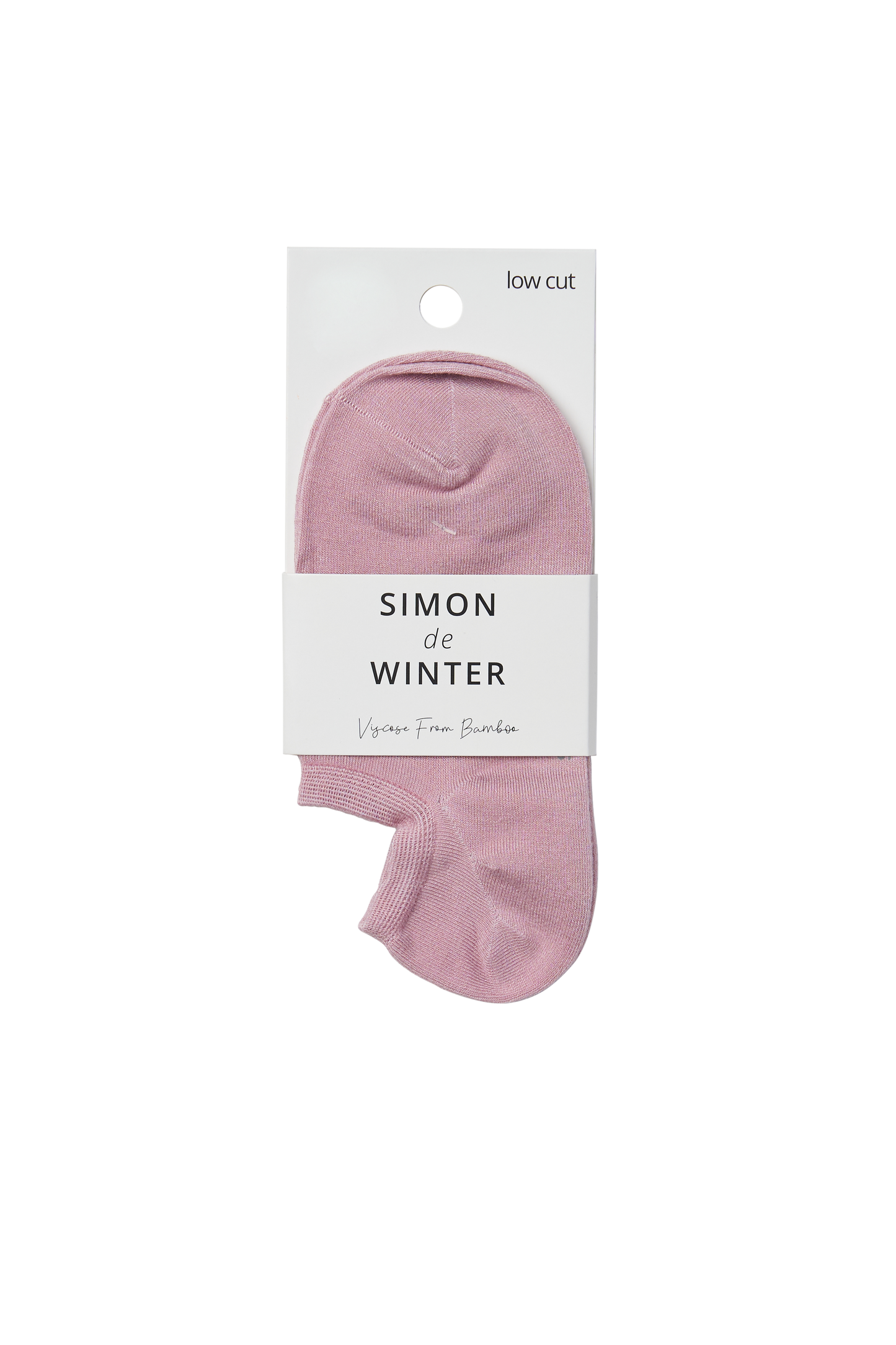 Simon de Winter Women's Plain Viscose from Bamboo No Show Socks in Antique Rose