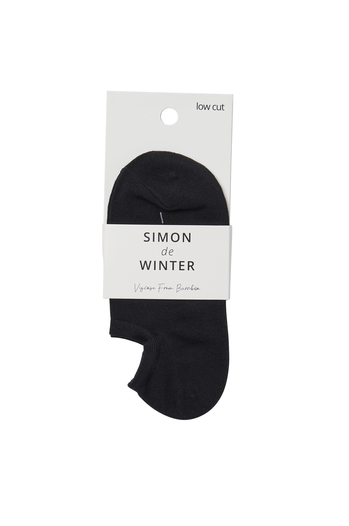 Simon de Winter Women's Plain Viscose from Bamboo No Show Socks in Black