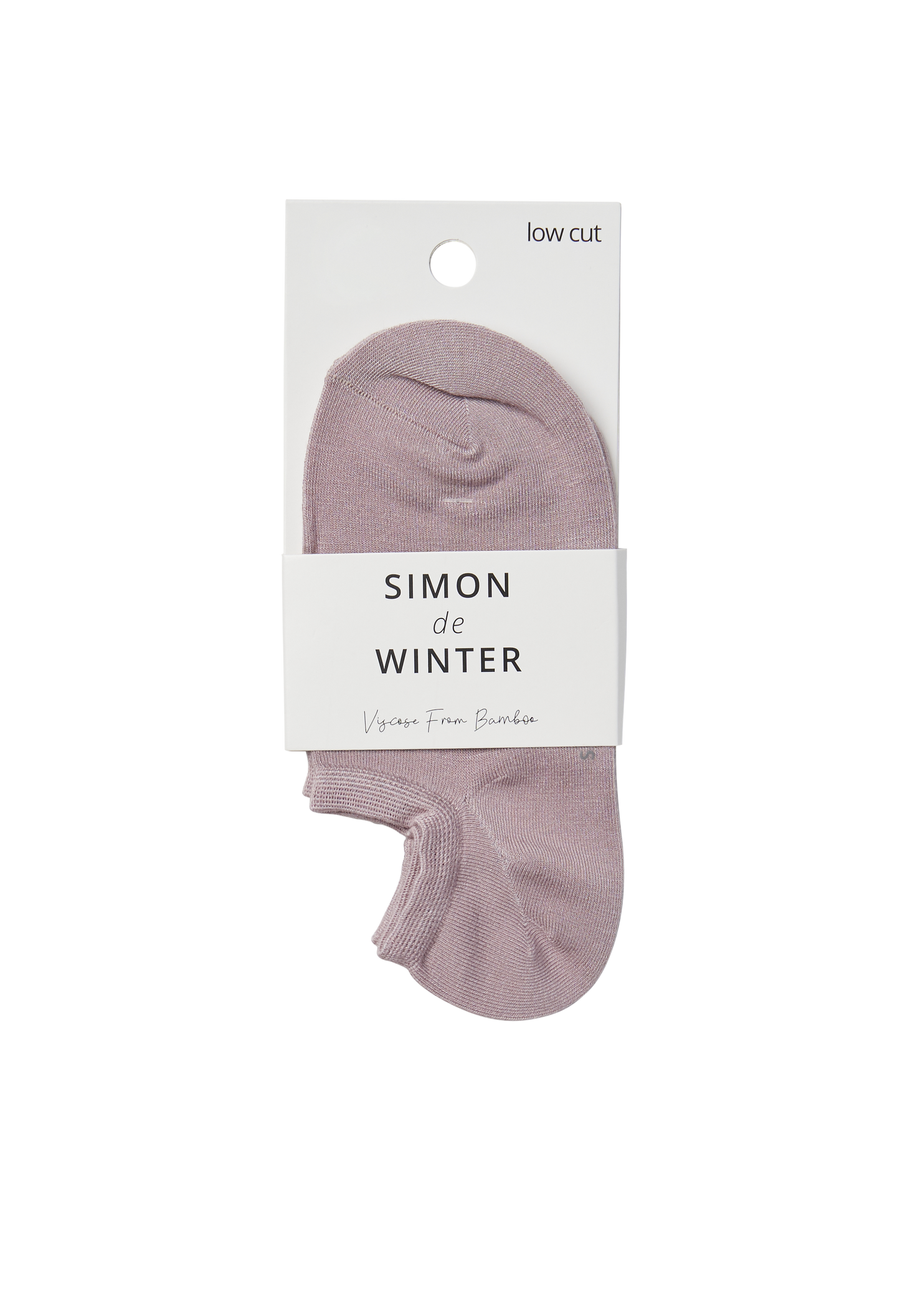Simon de Winter Women's Plain Viscose from Bamboo No Show Socks in Opal Grey