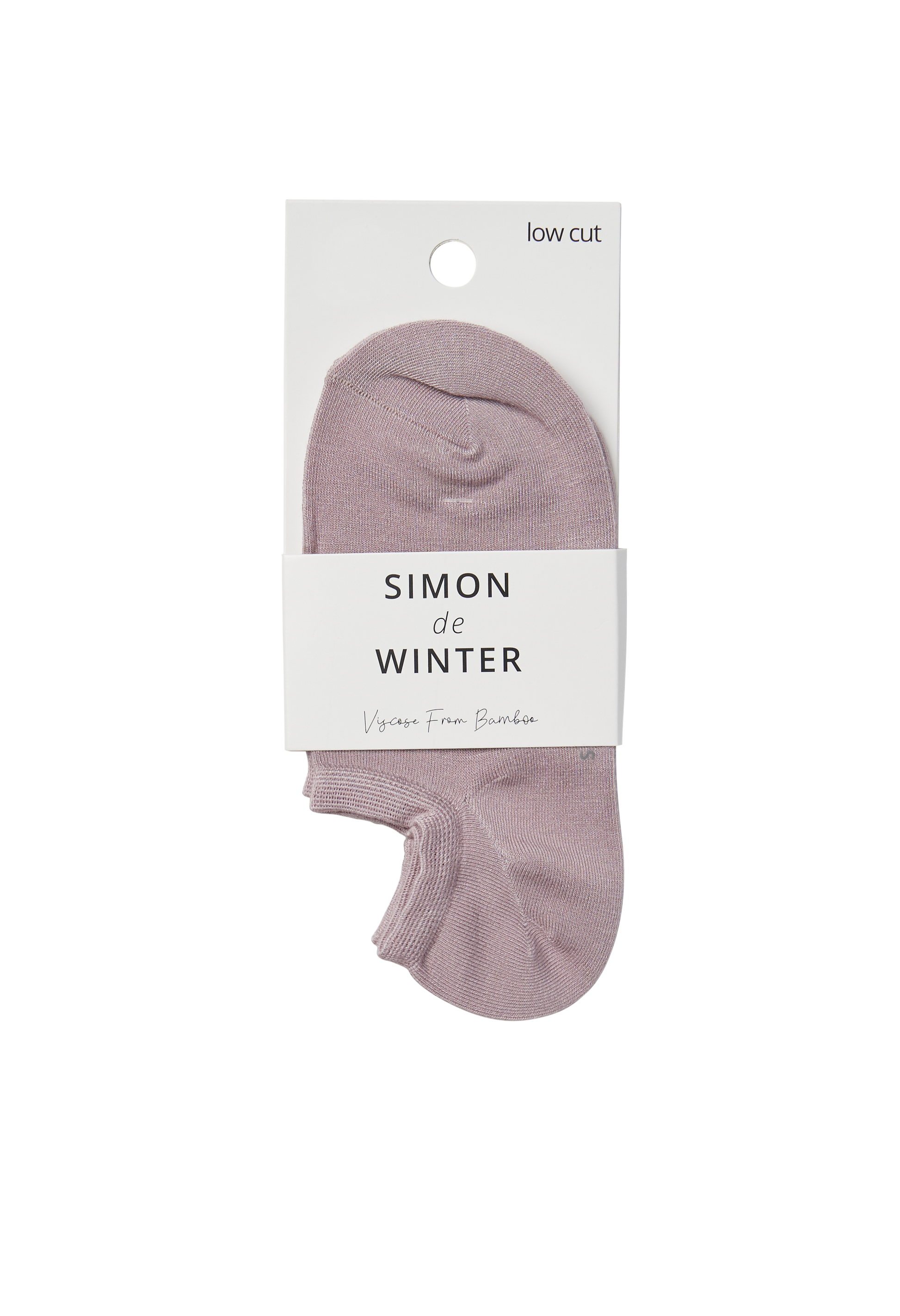 Simon de Winter Women's Plain Viscose from Bamboo No Show Socks in Opal Grey