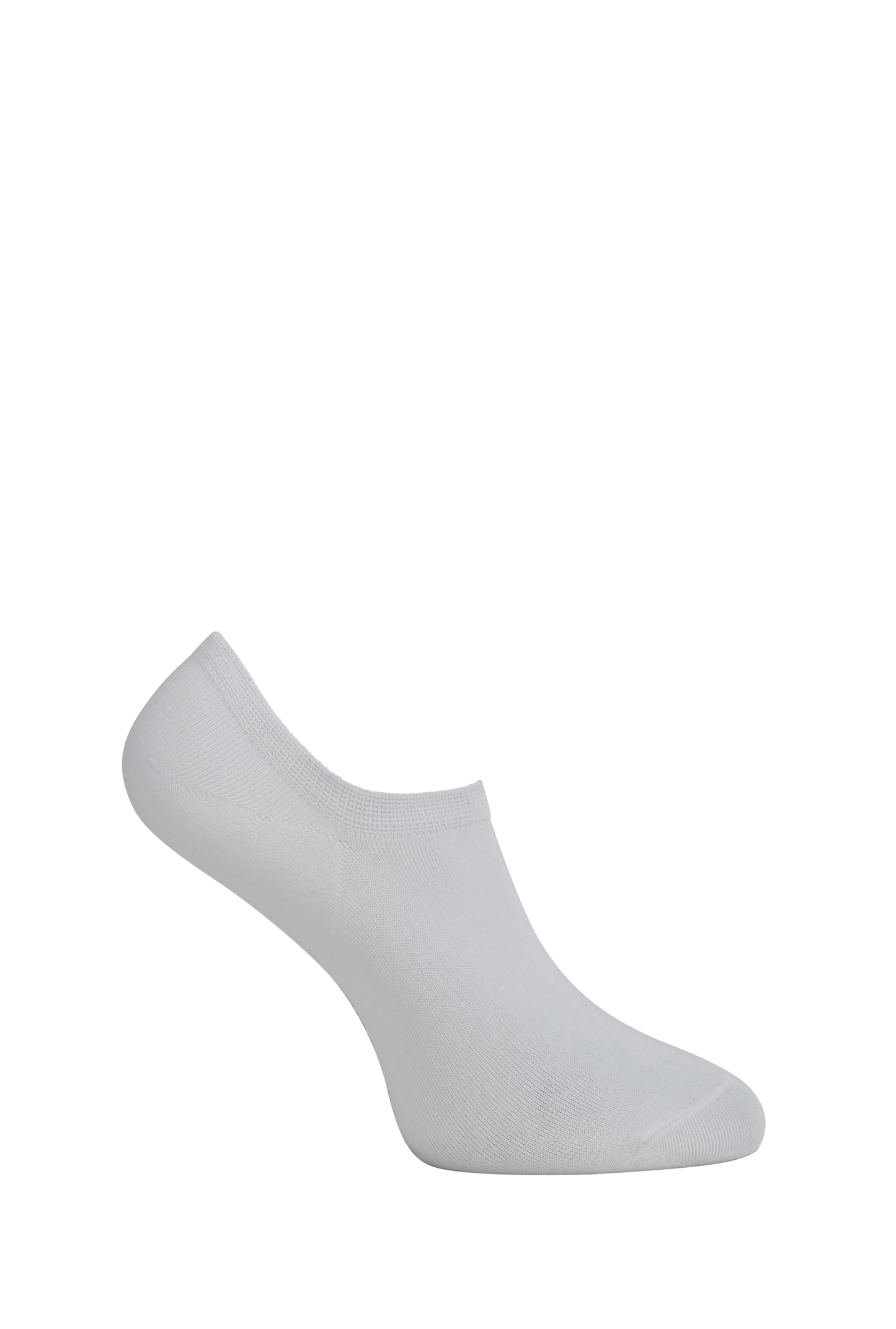 Side of Simon de Winter Women's Plain Viscose from Bamboo No Show Socks in White