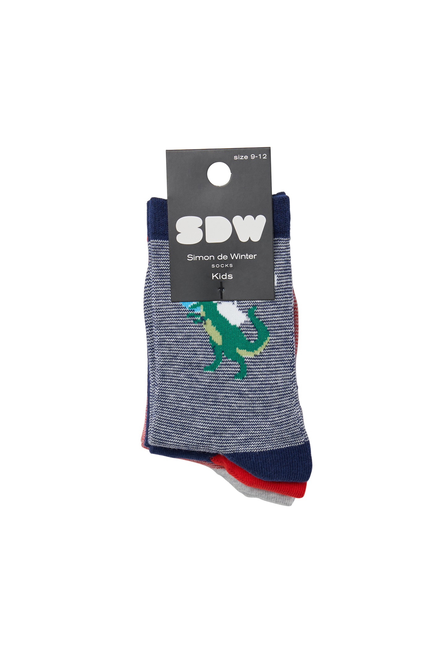 Simon de Winter - 3 Pack Kids Space Dino Crew Socks