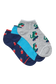 Simon de Winter 3 Pack Kids Low Cut Dino Socks in Multi Colours