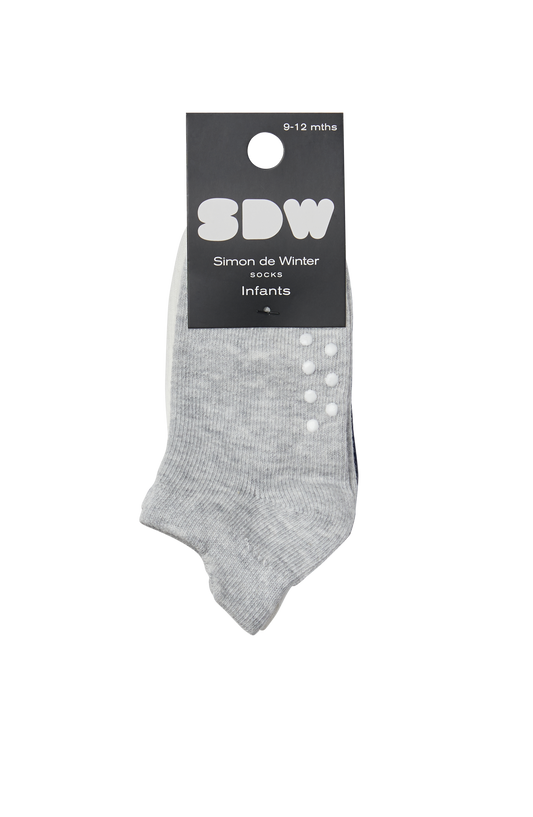 Simon de Winter 3 Pack Baby Ankle Socks in Multi Colours