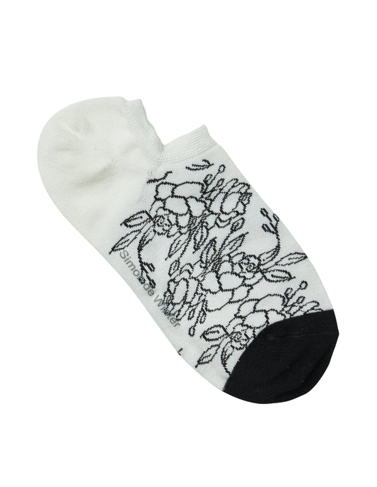 Side of Simon de Winter Women's Floral Viscose from Bamboo No Show Socks