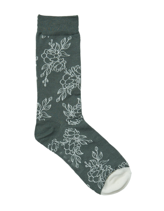 Side of Simon de Winter Women's Floral Viscose from Bamboo Crew Socks