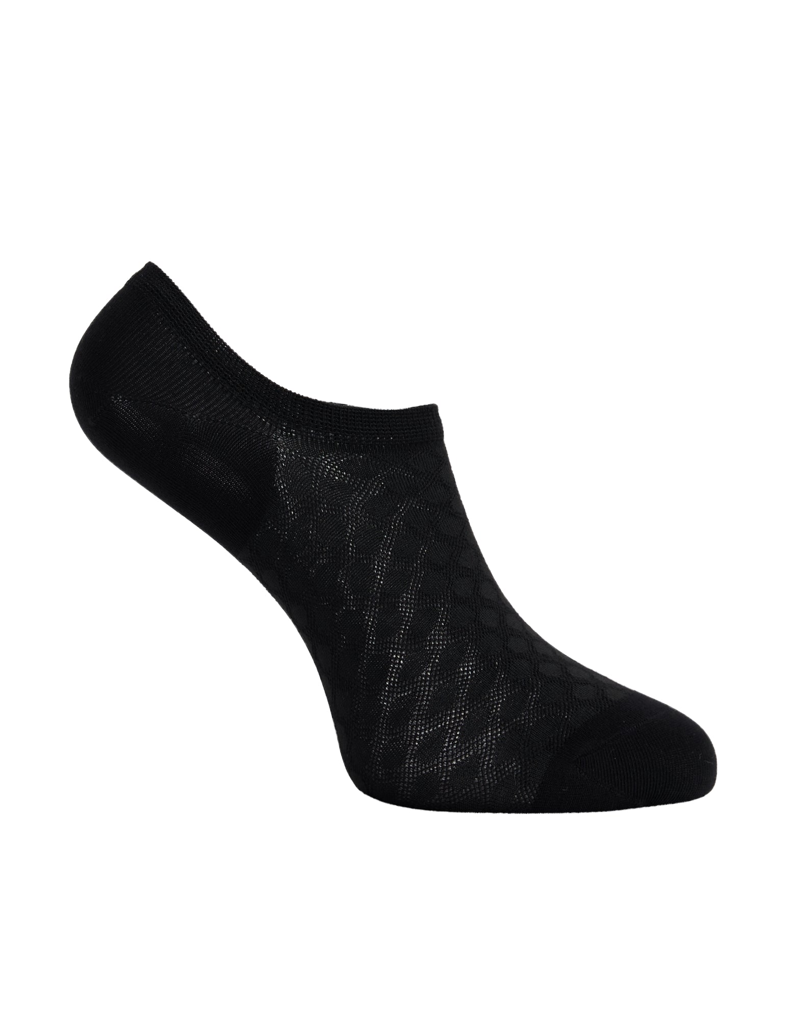 Side of Simon de Winter Women's Textured Viscose from Bamboo No Show Socks in Black