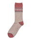 Side of Simon de Winter Women's Wool Crew Socks in Smokey Rose/Cinnamon
