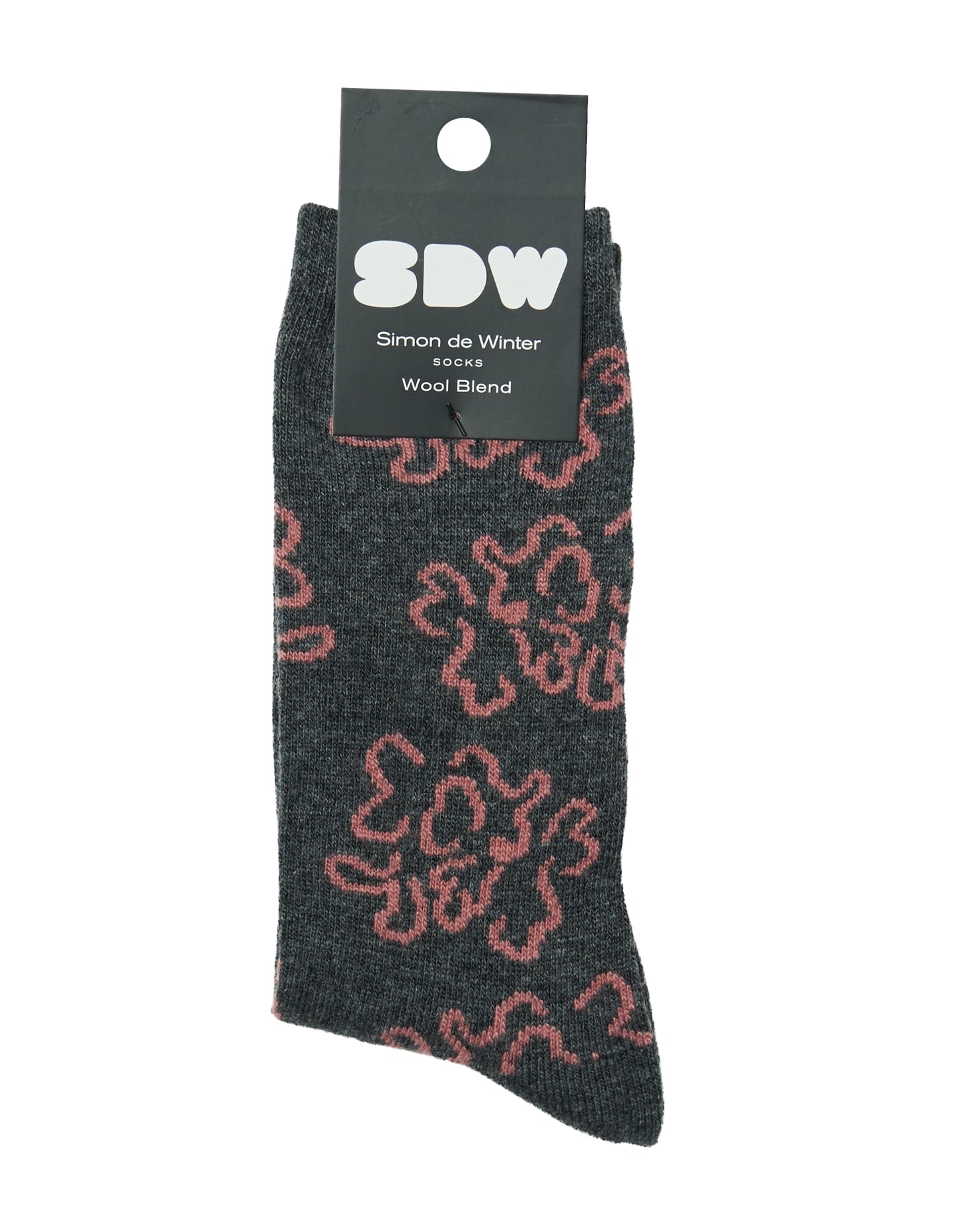 Simon de Winter Women's Wool Crew Socks in Warm Grey