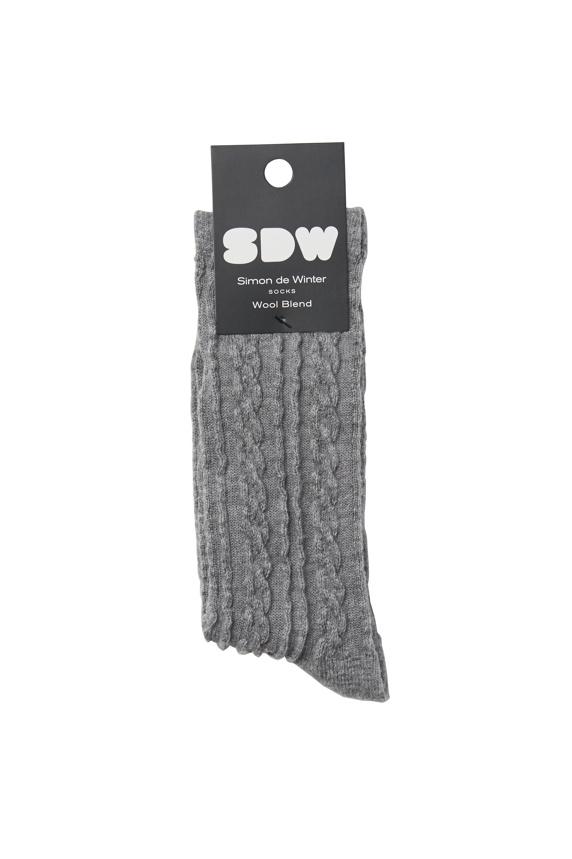 Simon de Winter Women's Cable Wool Crew Socks