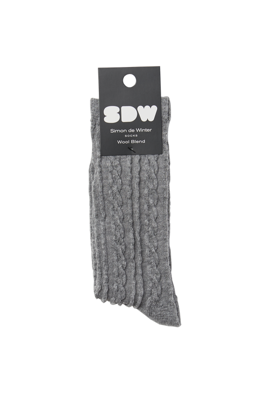 Simon de Winter Women's Cable Wool Crew Socks