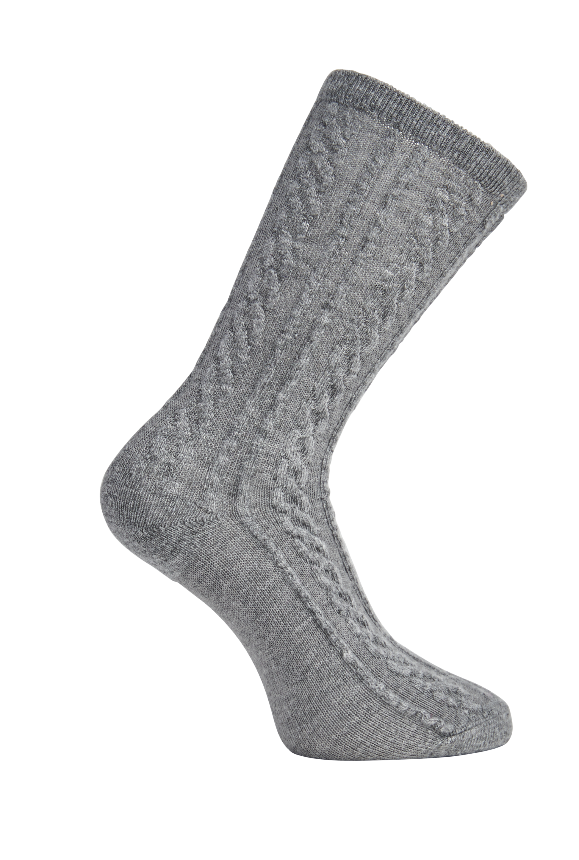 Side heel of Simon de Winter Women's Cable Wool Crew Socks