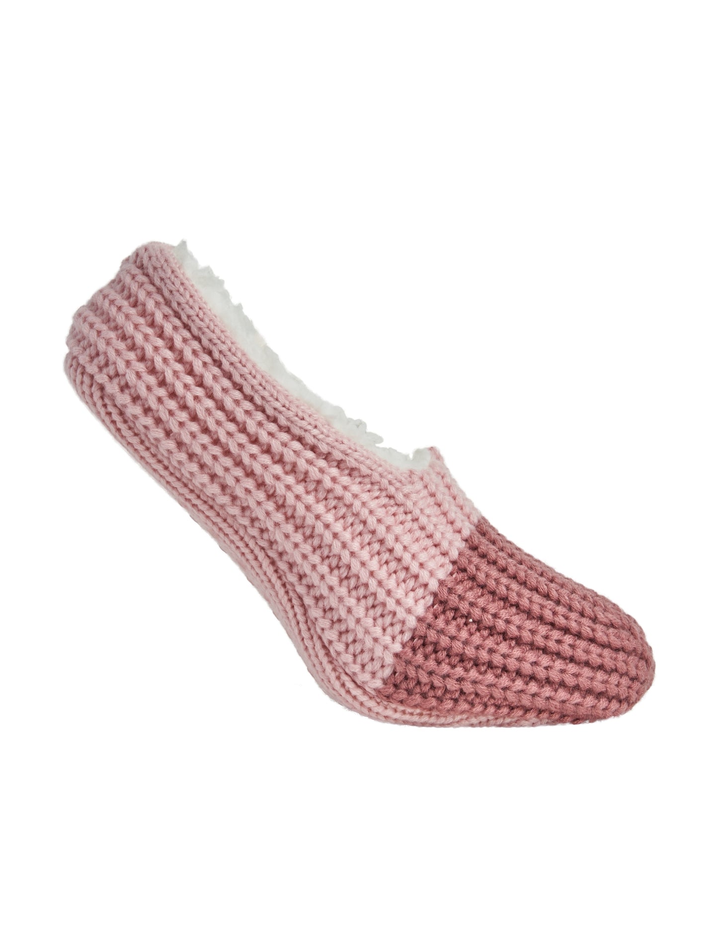 Side of Simon de Winter Women's Slipper Home Socks in Soft Pink/Cinnamon