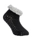 Side of Simon de Winter Women's Chunky Knit Home Socks in Black