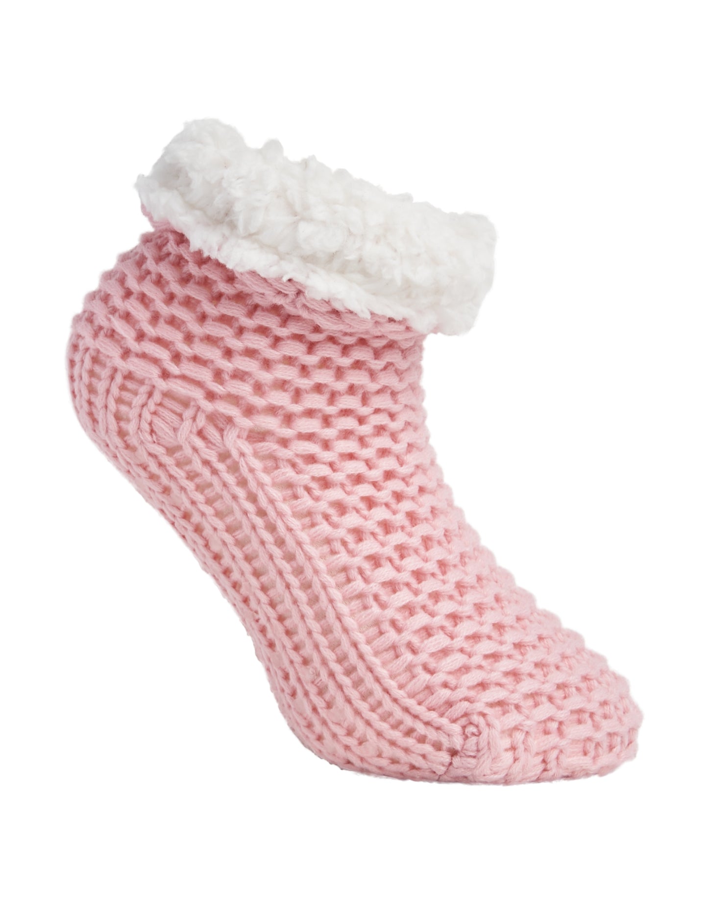 Side of Simon de Winter Women's Chunky Knit Home Socks in Smokey Rose