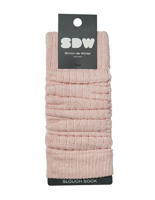 Simon de Winter Women's Slouch Socks in Pink Marle