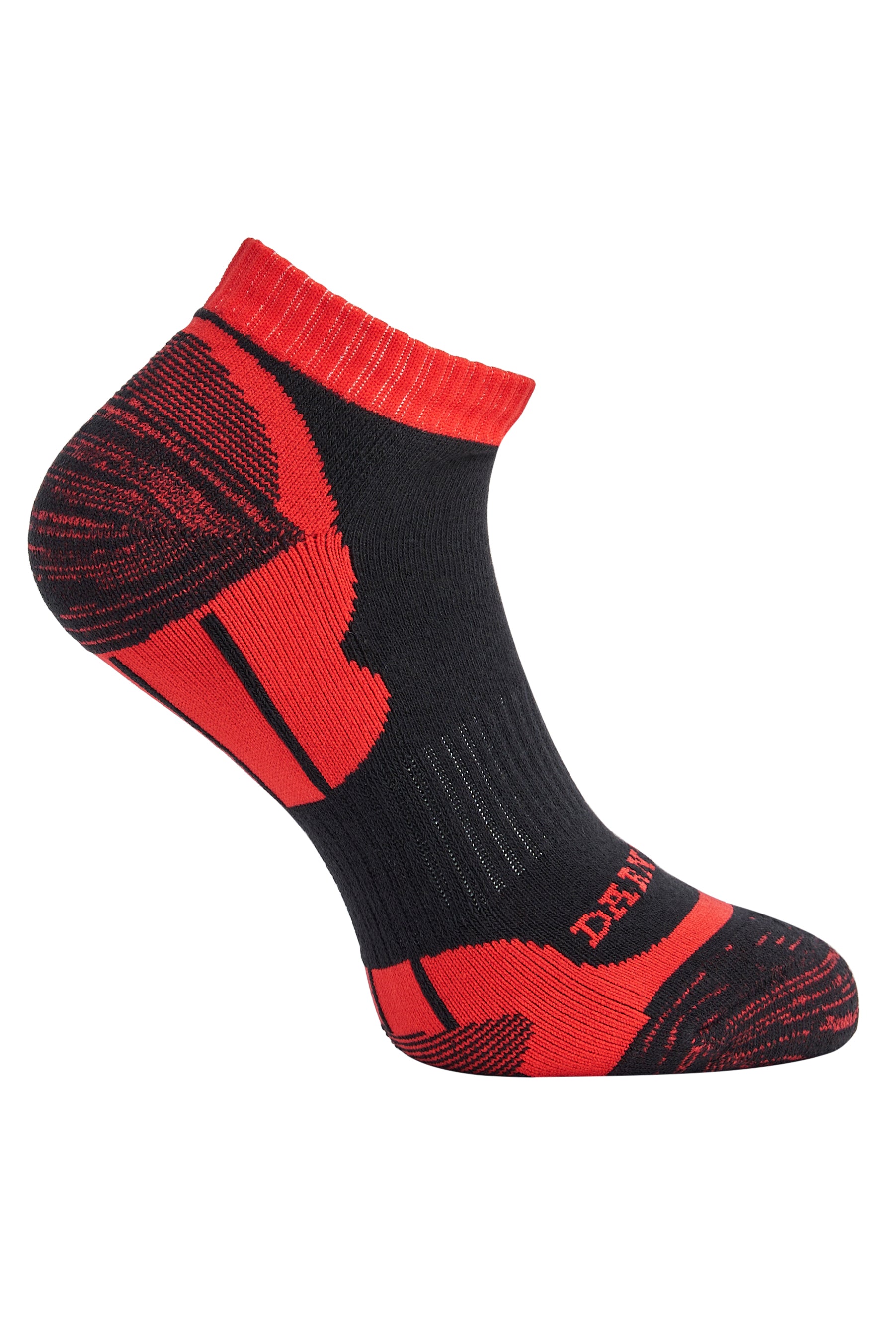 Side of Darn Tough Men's Sports Ankle Socks in Red