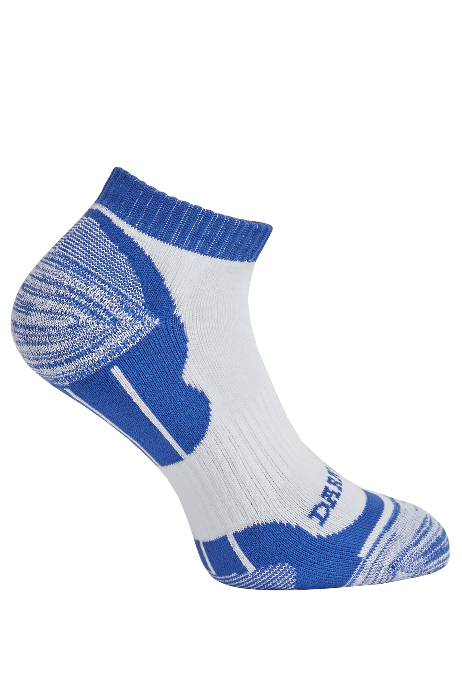 Side of Darn Tough Men's Sports Ankle Socks in Blue