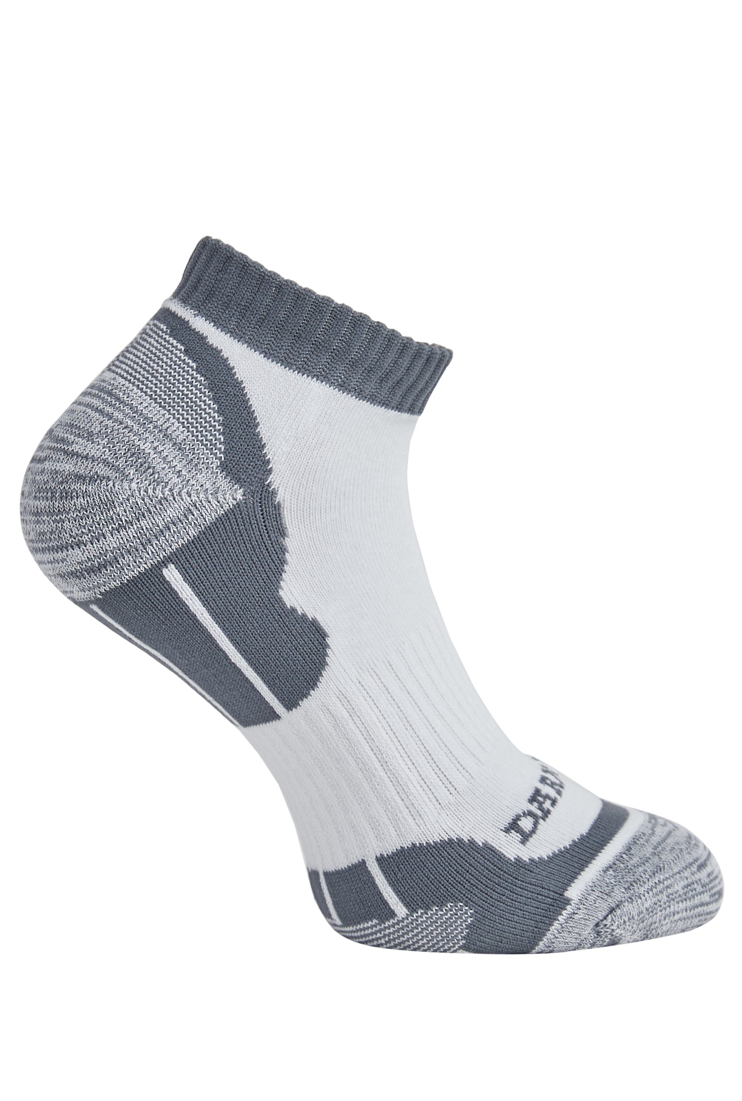 Side of Darn Tough Men's Sports Ankle Socks in Grey
