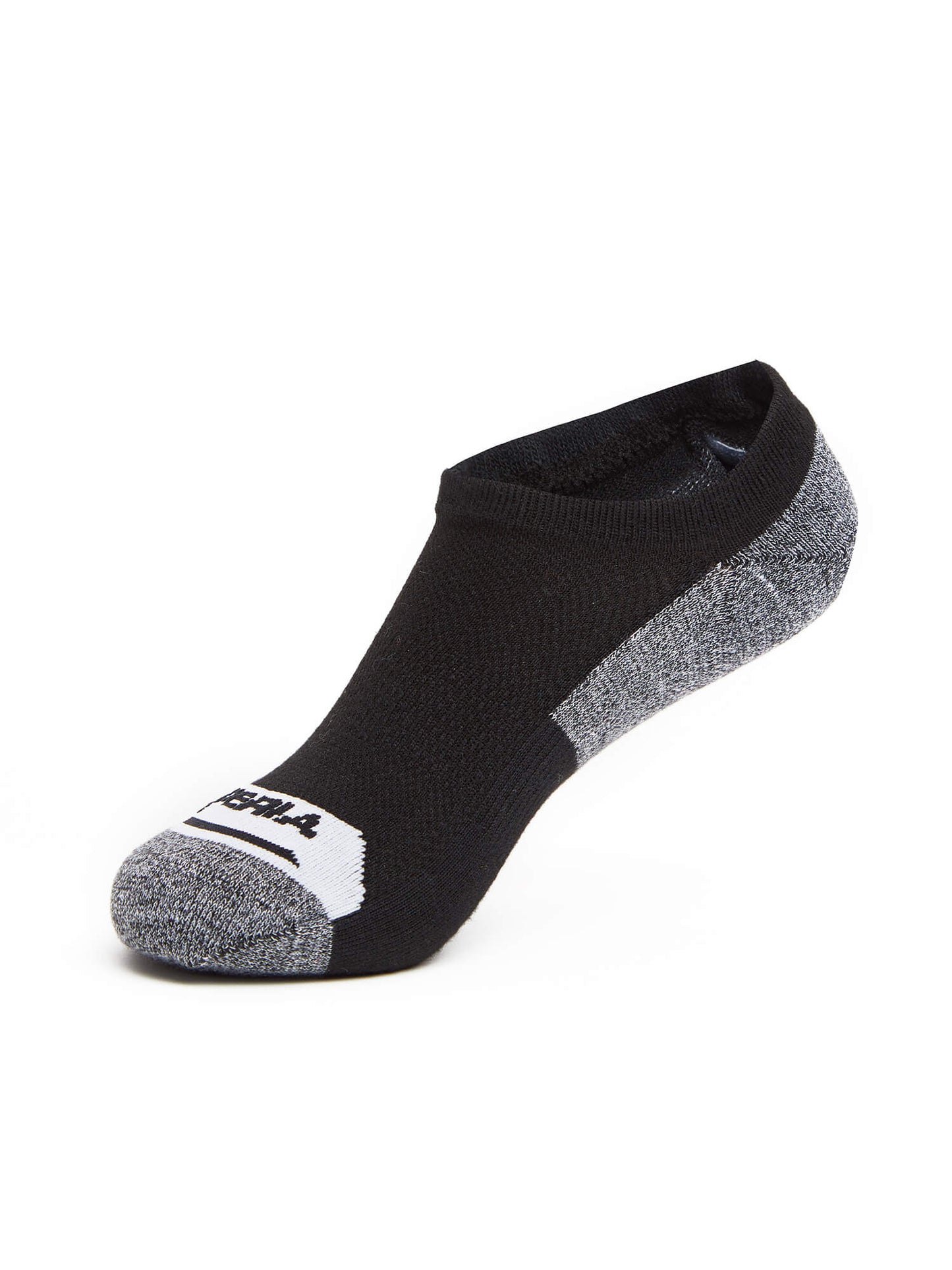Side of Thorlos Experia Repreve No Show Liner Socks in Black