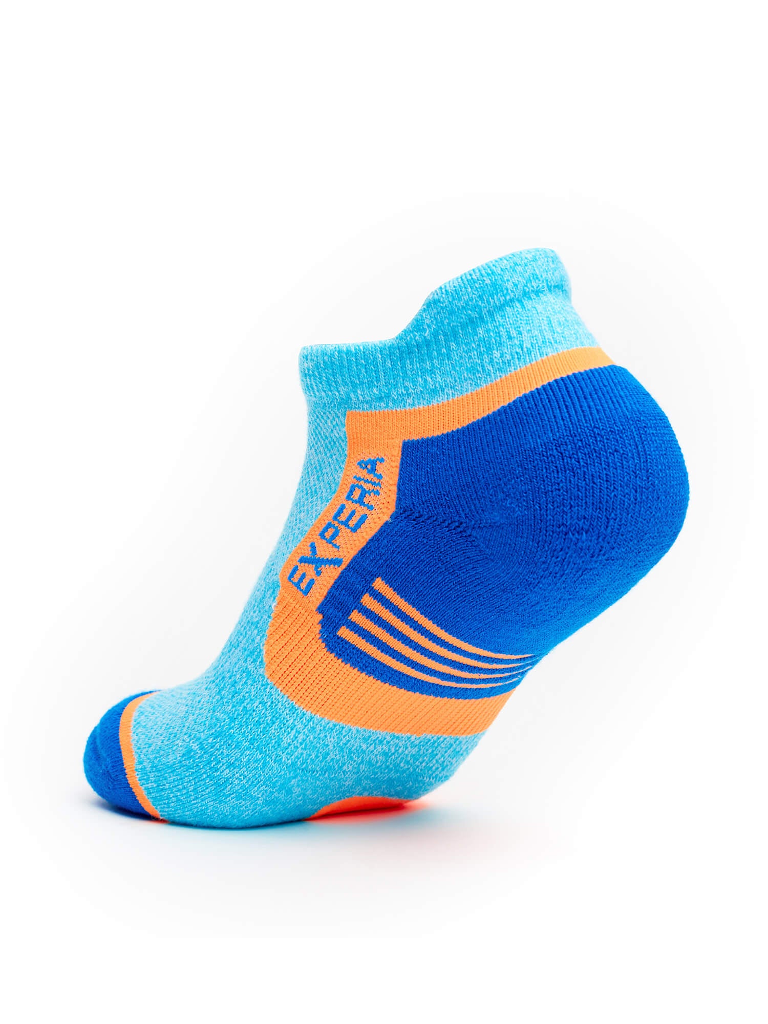 Heel of Thorlos Experia Repreve Low Cut Socks in Blue