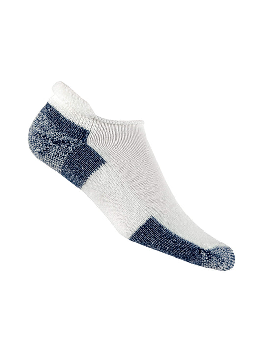 Thorlos Running Cushion Rolltop Socks in White & Navy