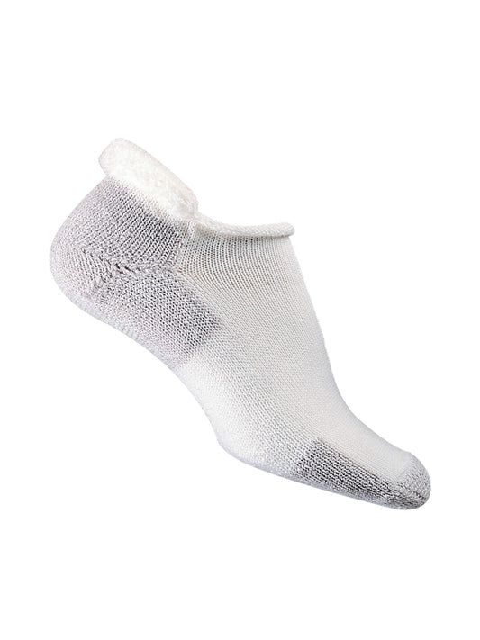 Thorlos Running Cushion Rolltop Socks in White & Platinum