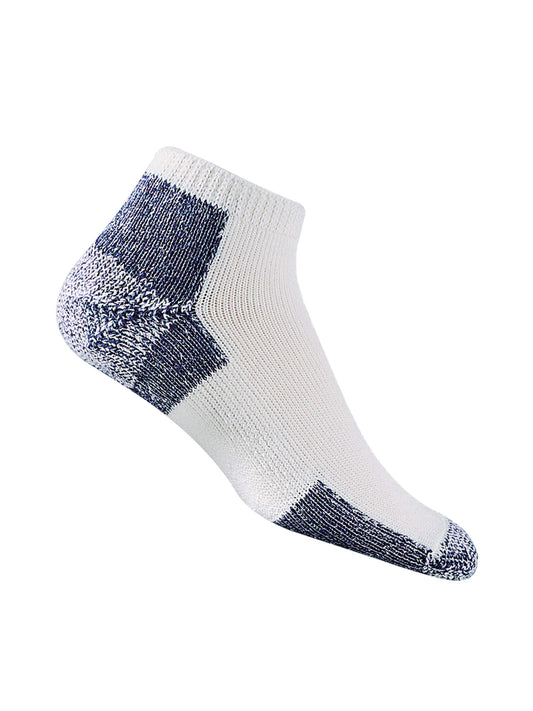 Thorlos Running Maximum Low Cut Socks in White & Navy