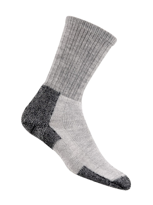 Thorlos Hiking Woolblend Crew Socks in Grey & Black