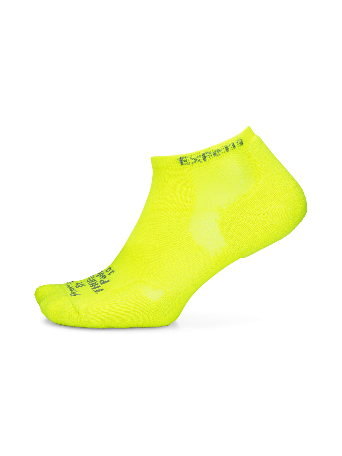 Fluorescent yellow Thorlos Experia Coolmax Micro Mini Padded Socks