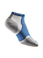 Heel of blue and grey Thorlos Experia Coolmax Micro Mini Padded Running Socks